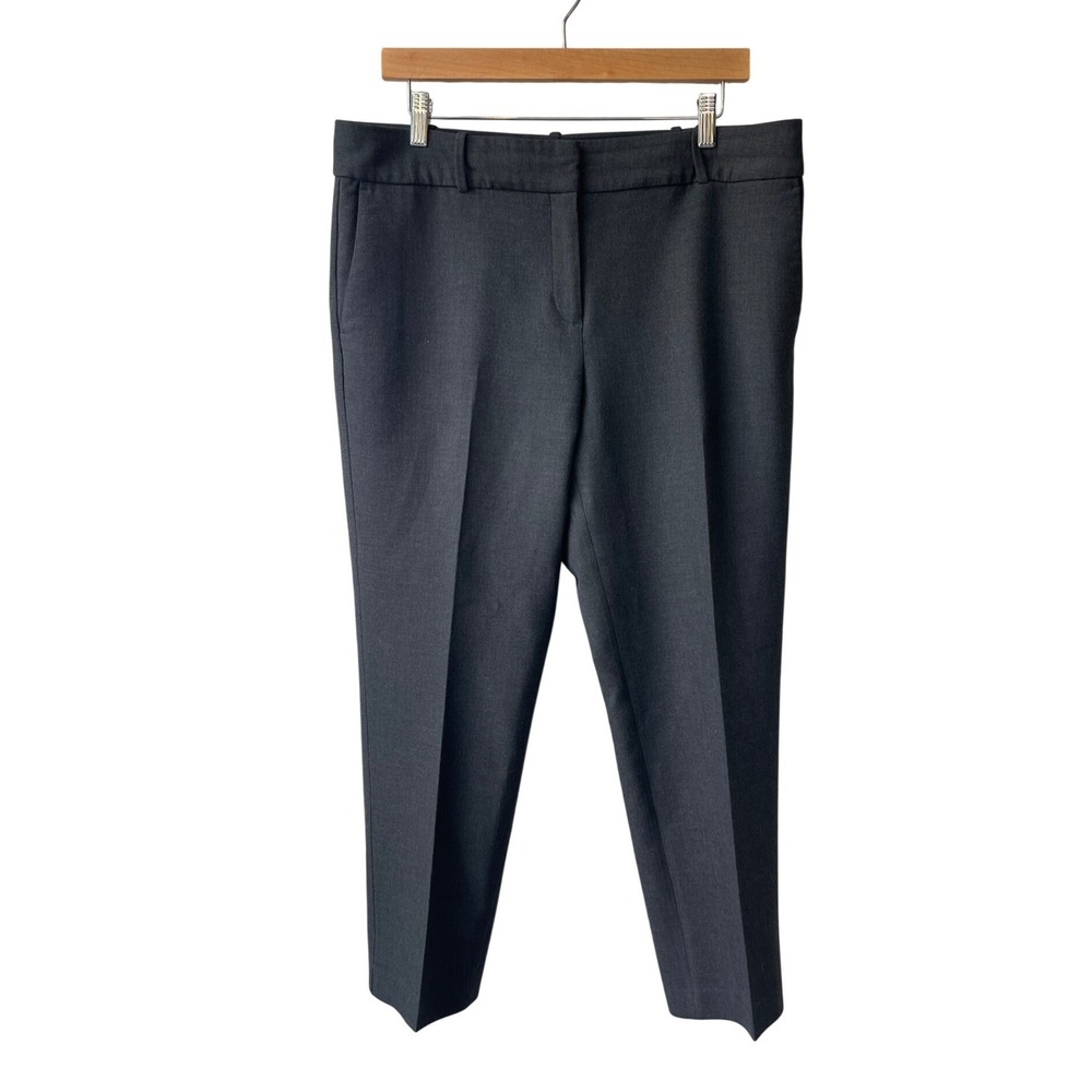 Annā Taylor Womens Kate Fit Pants Size 12 Charcoal Grey Dress Career Office